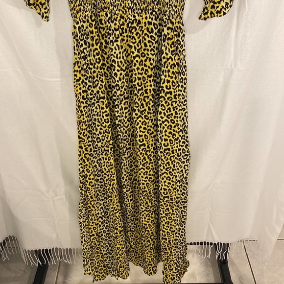 Notes du Nord Olivia Leopard-Print Smocked Maxi Dress - Picture 4 of 15